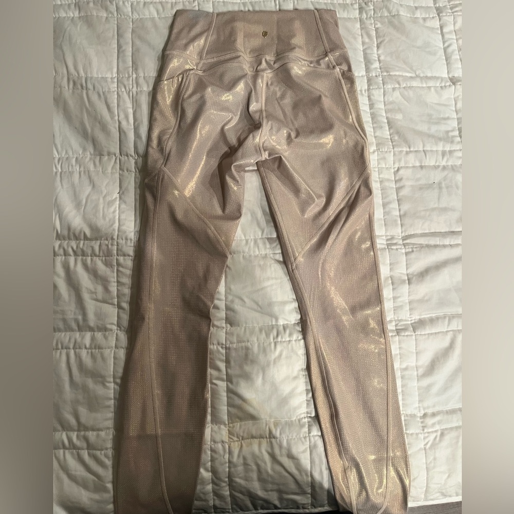 Fabletics workout pants. Great shape. Gold. Medium